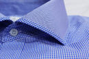 大方領 wide spread collar with fabric pattern